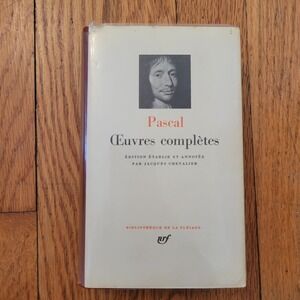 Pascal Oeuvres Completes Etablie et Annotee par Jacques Chevalier 1954 French